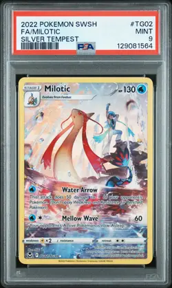 2022 POKEMON SWORD & SHIELD SILVER TEMPEST #TG02 FULL ART/MILOTIC PSA 9 - Image 1