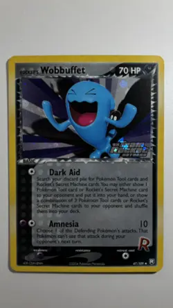 Pokemon TCG Wobbuffet 47/109 Team Rocket Returns EX Reverse Holo NM - Image 5
