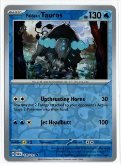 Pokemon Surging Sparks Reverse Holo 039/191 Paldean Tauros - Image 1