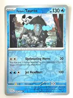 Paldean Tauros 039/191 Reverse Holo Uncommon Surging Sparks Pokemon Near Mint NM - Image 1