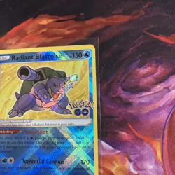 Radiant Blastoise 018/078 - Pokemon GO Radiant Rare Pokemon TCG - NM - Image 5