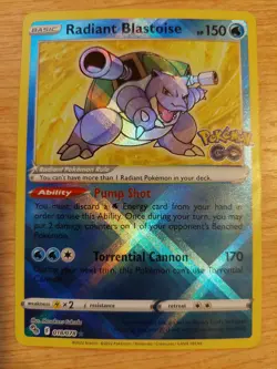 Radiant Blastoise - 018/078 (Pokemon GO) - Near Mint NM - Radiant Rare - Image 1