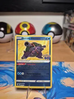 Radiant Blastoise - 018/078 - Pokemon Go Sword & Shield Radiant Rare NM - Image 1