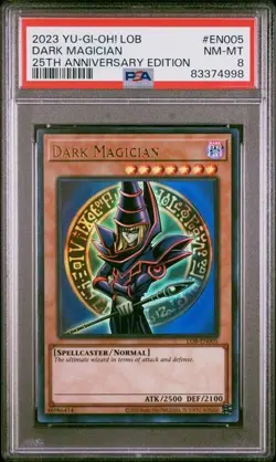 PSA 8 - Yu-Gi-Oh! Dark Magician & Gaia The Dragon Champion - Image 1