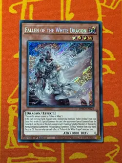YUGIOH FALLEN OF THE WHITE DRAGON SECRET RARE NM BPRO-EN024 - Image 1