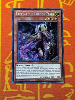 YUGIOH LACRIMA THE CRIMSON TEARS SECRET RARE 1ST EDITION NM ROTA-EN014 - Image 1