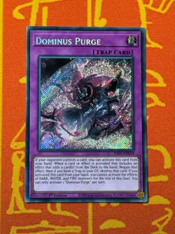 YUGIOH DOMINUS PURGE SECRET RARE 1ST EDITION NM INFO-EN078 - Image 1
