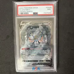 2023 Pokemon Zacian V GG48/GG70 PSA 9 Crown Zenith Full Art - Image 1