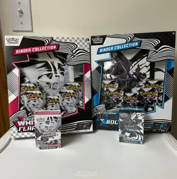 Pokemon Black Bolt and White Flare Booster Bundle and Binder Collection Sealed - Image 1