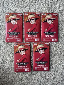 One Piece TCG OP13 Carrying On His Will Booster Packs Lot Of 5 - Image 1
