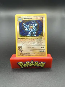 Machamp 8/102 1st Edition Shadowless Base Set Holo 1999 Pokemon TCG Card LP - Image 1