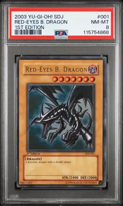 Red-Eyes B. Dragon SDJ-001 Starter Deck: Joey 1st Edition PSA 8 - Image 1