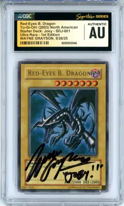 CGC Wayne Grayson Red-Eyes B. Dragon SDJ-001 Starter Deck: Joey 1st Edition - Image 1