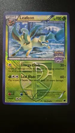 Leafeon 11/116 Plasma Freeze - Pokemon 2013 State Championship Promo Holo - Image 1