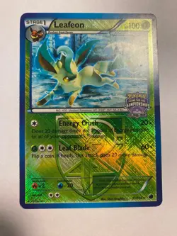Leafeon 11/116 Plasma Freeze - Pokemon 2013 State Championship Promo Holo - MP - Image 2