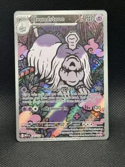Pokemon TCG Houndstone Illustration Rare Card 145/132 Mega Evolutions Holo - Image 1