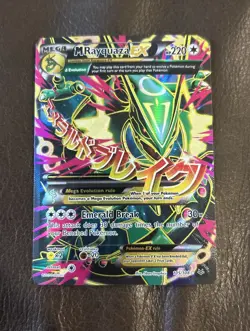 Pokemon TCG M Rayquaza EX Card 105/108 XY Roaring Skies Full Art Holo Rare - Image 1