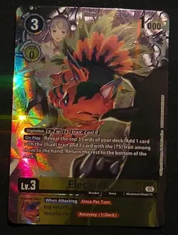 Digimon Card Game Elecmon (Alternate Art) BT24-031 Rare NM - Image 1