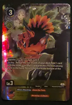 Digimon Card Game Elecmon (Alternate Art) BT24-031 Rare NM - Image 5