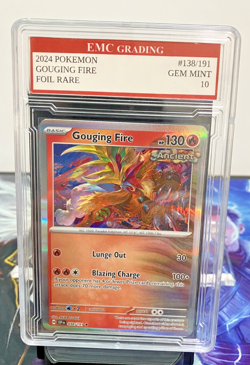 GOUGING FIRE #138/191 RARE FOIL Pokemon 2025 Card GRADED 10 MINT TCG CCG - Image 1