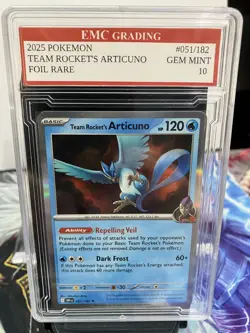 TEAM ROCKET'S ARTICUNO #51 RARE FOIL Pokemon 2025 Card GRADED 10 MINT TCG CCG - Image 1