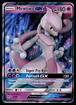 Pokemon Card - Mewtwo GX Hidden Fates 31/68 Ultra Rare - Image 1