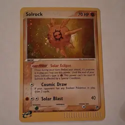 Pokemon Solrock EX Sandstorm 13/100 Holo Rare 70HP English 2003 TCG Card - Image 2