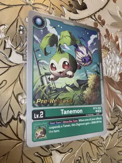 Digimon Card Game Pre-Release Foil Tanemon BT14-004 Blast Ace - Image 1