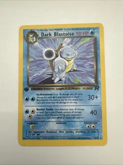 Pokemon TCG Dark Blastoise 20/82 Rare Non-Holo Card 1st Edition - Image 1