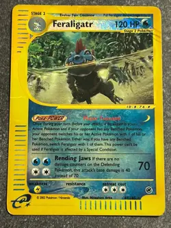 Feraligatr Pokemon Card Reverse Holo 47/165 Expedition Base Set 2002 Vintage - Image 1