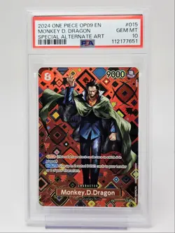 MONKEY D. DRAGON 2024 ONE PIECE SPECIAL ALTERNATE ART #015 PSA 10 Q1980 - Image 1