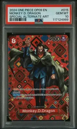 2024 One Piece OP09 – Monkey D. Dragon #015 Special Alternate Art PSA 10 - Image 1