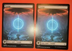 2X PLAY SET, MTG, LAND, SWAMP, NM #0287, MOM, 2 REGULAR FINISH, UNPLAYED - Image 1