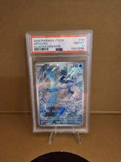 Articuno 2025 Holo Illustration Rare Pokemon PSA 10 Journey Together 161/159 - Image 1