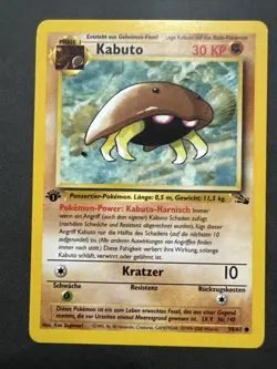 Kabuto German 1st Ed. Pokemon Fossil #50 1999 - Image 1
