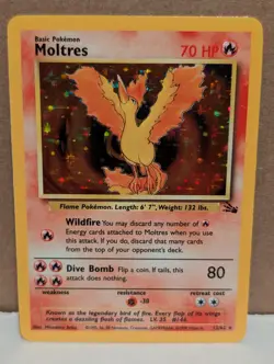1999 Pokemon Fossil (FO) Moltres 12/62 Unlimited - Image 1