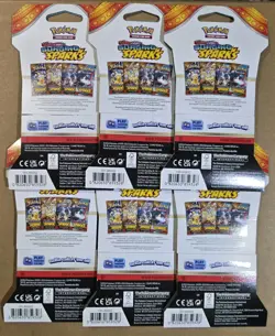 Pokemon Lot of 6 Sealed Booster Packs Scarlet & Violet ~ Surging Sparks - Image 2