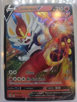 Holo Cinderace V 044/264 Ultra Rare Fusion Strike Pokemon TCG - Image 1