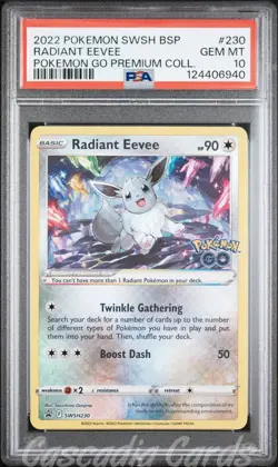 PSA 10 Radiant Eevee SWSH230 Promo Pokemon - Image 1