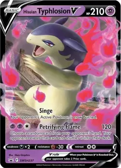 Pokemon TCG Hisuian Typhlosion V Sword & Shield SWSH237 Black Star Promo - Image 1
