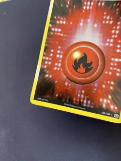 Pokemon TCG Fire Energy Emerald 102/106 Swirl Holo Rare MP. - Image 2