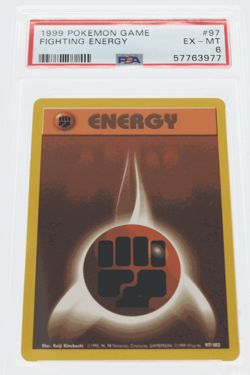 PSA 6 EXCELLENT-MINT 1999 Pokemon Game Base #97 Fighting Energy !!! - Image 1
