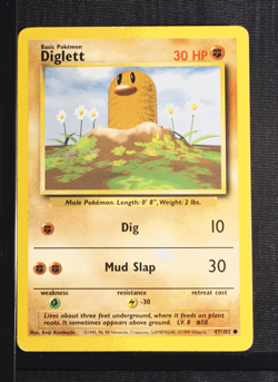 PSA 6 EXCELLENT-MINT 1999 Pokemon Game Base #47 Diglett !!! - Image 3