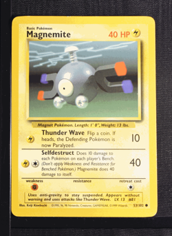 PSA 6 EXCELLENT-MINT 1999 Pokemon Game Base #53 Magnemite !!! - Image 3