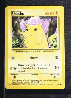 PSA 6 EXCELLENT-MINT 1999 Pokemon Game Base #58 Pikachu Yellow Cheeks !!! - Image 3