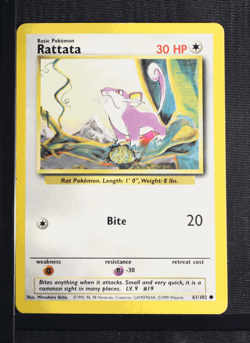 PSA 6 EXCELLENT-MINT 1999 Pokemon Game Base #61 Rattata !!! - Image 3