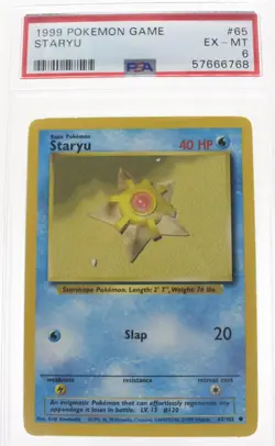 PSA 6 EXCELLENT-MINT 1999 Pokemon Game Base #65 Staryu !!! - Image 1