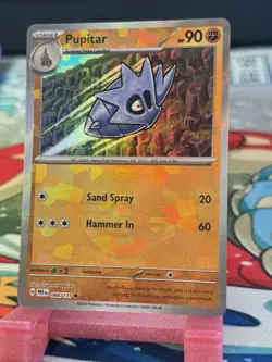 Pupitar NM 048/131 Sv: Prismatic Evolutions Pokemon TCG Pokeball Holo - Image 1