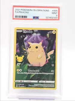 PIKACHU 2021 POKEMON CELEBRATIONS CLASSIC RARE 005/025 PSA 9 Q0004 - Image 1