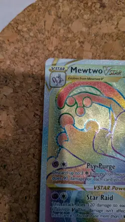 Pokemon GO TCG Mewtwo VSTAR 079/078 Rainbow Secret Rare Holo Foil Card NM 2022 - Image 3